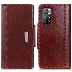 Coque Portefeuille Livre Cuir Etui Clapet M01L pour Xiaomi Poco M4 Pro 5G Marron