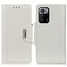 Coque Portefeuille Livre Cuir Etui Clapet M01L pour Xiaomi Poco X3 GT 5G Blanc