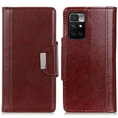 Coque Portefeuille Livre Cuir Etui Clapet M01L pour Xiaomi Redmi 10 4G Marron