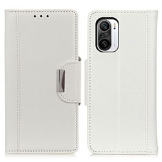 Coque Portefeuille Livre Cuir Etui Clapet M01L pour Xiaomi Redmi K40 5G Blanc