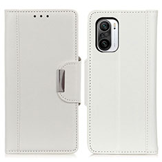 Coque Portefeuille Livre Cuir Etui Clapet M01L pour Xiaomi Redmi K40 Pro+ Plus 5G Blanc