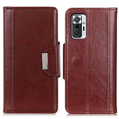 Coque Portefeuille Livre Cuir Etui Clapet M01L pour Xiaomi Redmi Note 10 Pro 4G Marron