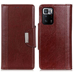 Coque Portefeuille Livre Cuir Etui Clapet M01L pour Xiaomi Redmi Note 10 Pro 5G Marron