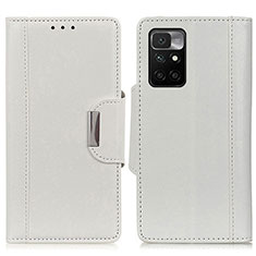 Coque Portefeuille Livre Cuir Etui Clapet M01L pour Xiaomi Redmi Note 11 4G (2021) Blanc