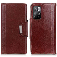 Coque Portefeuille Livre Cuir Etui Clapet M01L pour Xiaomi Redmi Note 11 5G Marron