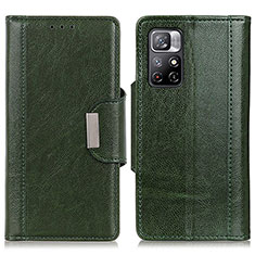 Coque Portefeuille Livre Cuir Etui Clapet M01L pour Xiaomi Redmi Note 11 5G Vert