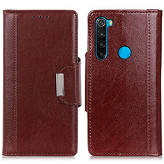 Coque Portefeuille Livre Cuir Etui Clapet M01L pour Xiaomi Redmi Note 8 (2021) Marron