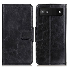 Coque Portefeuille Livre Cuir Etui Clapet M02L pour Google Pixel 6a 5G Noir