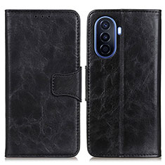 Coque Portefeuille Livre Cuir Etui Clapet M02L pour Huawei Enjoy 50 Noir