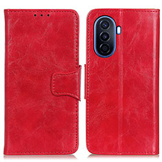 Coque Portefeuille Livre Cuir Etui Clapet M02L pour Huawei Enjoy 50 Rouge