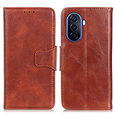 Coque Portefeuille Livre Cuir Etui Clapet M02L pour Huawei Nova Y70 Marron