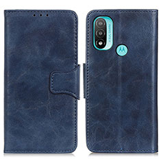 Coque Portefeuille Livre Cuir Etui Clapet M02L pour Motorola Moto E20 Bleu