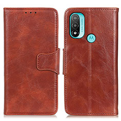 Coque Portefeuille Livre Cuir Etui Clapet M02L pour Motorola Moto E20 Marron