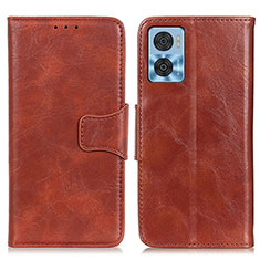 Coque Portefeuille Livre Cuir Etui Clapet M02L pour Motorola Moto E22 Marron