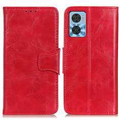 Coque Portefeuille Livre Cuir Etui Clapet M02L pour Motorola Moto E22i Rouge