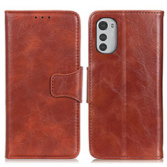 Coque Portefeuille Livre Cuir Etui Clapet M02L pour Motorola Moto E32 Marron