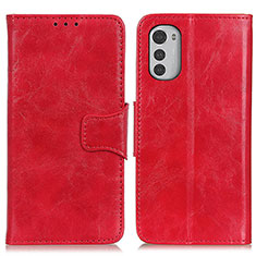 Coque Portefeuille Livre Cuir Etui Clapet M02L pour Motorola Moto E32 Rouge