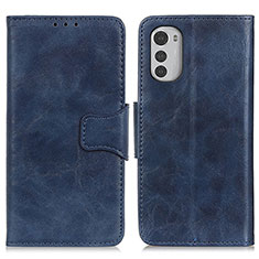 Coque Portefeuille Livre Cuir Etui Clapet M02L pour Motorola Moto E32s Bleu