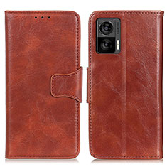 Coque Portefeuille Livre Cuir Etui Clapet M02L pour Motorola Moto Edge 30 Neo 5G Marron