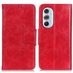 Coque Portefeuille Livre Cuir Etui Clapet M02L pour Motorola Moto Edge 30 Pro 5G Rouge