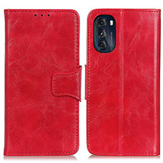 Coque Portefeuille Livre Cuir Etui Clapet M02L pour Motorola Moto G 5G (2022) Rouge