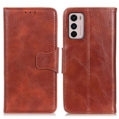 Coque Portefeuille Livre Cuir Etui Clapet M02L pour Motorola Moto G42 Marron