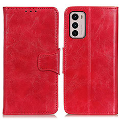 Coque Portefeuille Livre Cuir Etui Clapet M02L pour Motorola Moto G42 Rouge