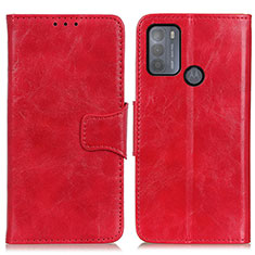 Coque Portefeuille Livre Cuir Etui Clapet M02L pour Motorola Moto G50 Rouge