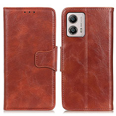 Coque Portefeuille Livre Cuir Etui Clapet M02L pour Motorola Moto G53 5G Marron