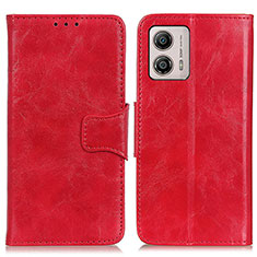 Coque Portefeuille Livre Cuir Etui Clapet M02L pour Motorola Moto G53j 5G Rouge