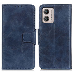 Coque Portefeuille Livre Cuir Etui Clapet M02L pour Motorola Moto G53y 5G Bleu