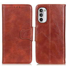 Coque Portefeuille Livre Cuir Etui Clapet M02L pour Motorola Moto G71s 5G Marron