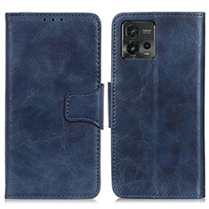 Coque Portefeuille Livre Cuir Etui Clapet M02L pour Motorola Moto G72 Bleu