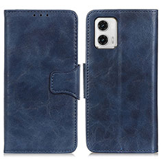 Coque Portefeuille Livre Cuir Etui Clapet M02L pour Motorola Moto G73 5G Bleu