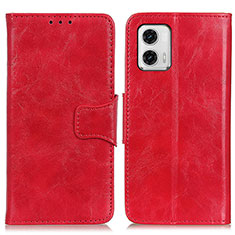 Coque Portefeuille Livre Cuir Etui Clapet M02L pour Motorola Moto G73 5G Rouge