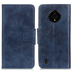 Coque Portefeuille Livre Cuir Etui Clapet M02L pour Nokia C200 Bleu