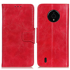Coque Portefeuille Livre Cuir Etui Clapet M02L pour Nokia C200 Rouge