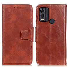 Coque Portefeuille Livre Cuir Etui Clapet M02L pour Nokia C22 Marron