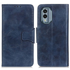 Coque Portefeuille Livre Cuir Etui Clapet M02L pour Nokia X30 5G Bleu