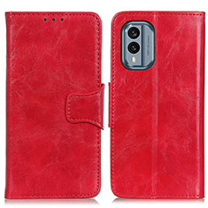 Coque Portefeuille Livre Cuir Etui Clapet M02L pour Nokia X30 5G Rouge
