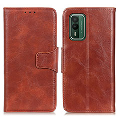 Coque Portefeuille Livre Cuir Etui Clapet M02L pour Nokia XR21 Marron