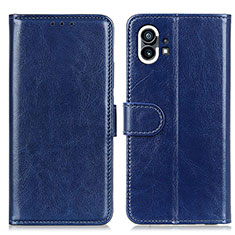 Coque Portefeuille Livre Cuir Etui Clapet M02L pour Nothing Phone 1 Bleu