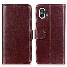 Coque Portefeuille Livre Cuir Etui Clapet M02L pour Nothing Phone 1 Marron