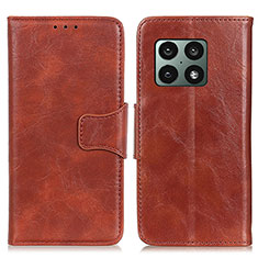 Coque Portefeuille Livre Cuir Etui Clapet M02L pour OnePlus 10 Pro 5G Marron