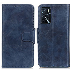 Coque Portefeuille Livre Cuir Etui Clapet M02L pour Oppo A16s Bleu