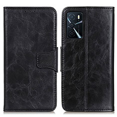 Coque Portefeuille Livre Cuir Etui Clapet M02L pour Oppo A16s Noir