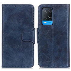 Coque Portefeuille Livre Cuir Etui Clapet M02L pour Oppo A54 4G Bleu