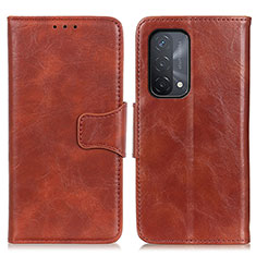 Coque Portefeuille Livre Cuir Etui Clapet M02L pour Oppo A54 5G Marron