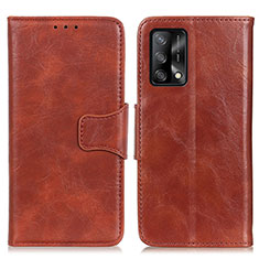 Coque Portefeuille Livre Cuir Etui Clapet M02L pour Oppo A74 4G Marron