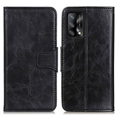 Coque Portefeuille Livre Cuir Etui Clapet M02L pour Oppo A74 4G Noir